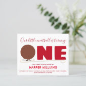 Budget Meatball 1 1. Baby Einladung zum ersten Geb (Stehend Vorderseite)