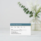 Budget Medical Appointment Cards Template Terminkarte (Stehend Vorderseite)