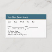 Budget Medical Appointment Cards Template Terminkarte (Vorderseite)