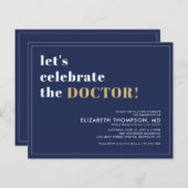 Budget Medical School Grad Doktor Graduation Party (Vorne/Hinten)