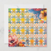 Budget mediterrane Fliesen farbenfrohe goldene Blü (Rückseite)