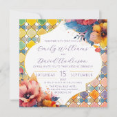 Budget mediterrane Fliesen farbenfrohe goldene Blü (Vorderseite)