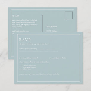 BUDGET Meer Glas Salbei Grün Monochrome Hochzeit Postkarte