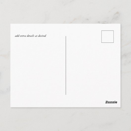 BUDGET Meereswelt Beach Ocean Wedding Save the Dat Postkarte (Rückseite)