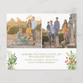 Budget MELE KALIKIMAKA Blätter Urlaub 3 Fotokarte (Rückseite)