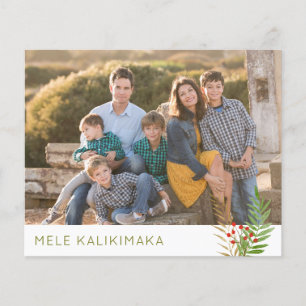 Budget MELE KALIKIMAKA Blätter Urlaub 3 Fotokarte