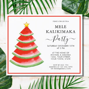Budget Mele Kalikimaka Watermelon-Party Einladung