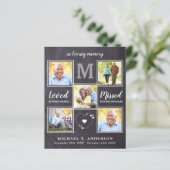 Budget Memorial 5 Foto Collage Beileid Vielen Dank (Stehend Vorderseite)