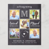 Budget Memorial 5 Foto Collage Beileid Vielen Dank (Vorderseite)