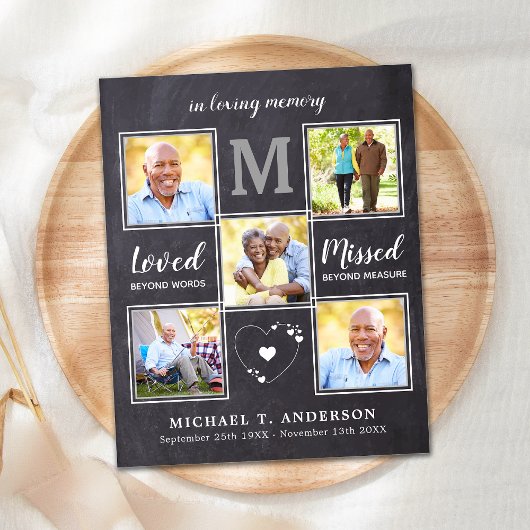 Budget Memorial 5 Foto Collage Beileid Vielen Dank