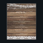 Budget Menü Rustikale Bauernstubenleuchten Platz<br><div class="desc">Budget Rustic Bauernhof String Lights Hochzeitsmenü auf Holzboden - beinhaltet schöne und elegante Schrift Typografie mit modernem Landhaus Sparkle für die besondere Hochzeitsfeier.</div>