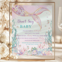 Budget Mermaid Baby Shower Say Baby Fun Game nicht