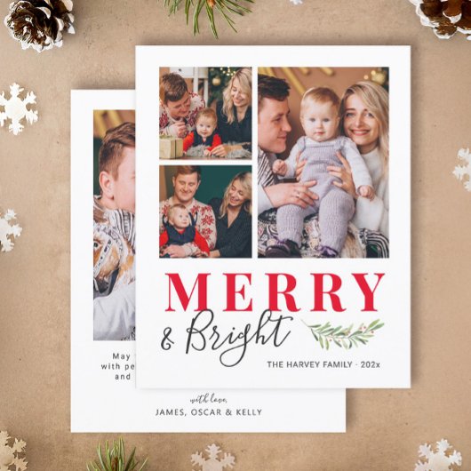 Budget Merry and Bright Foto Collage Card
