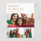 Budget Merry & Bright 3 Foto Collage Weihnachten (Vorderseite)