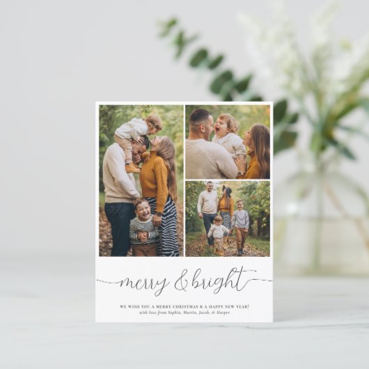 Budget Merry & Bright 3 Foto Weihnachtsfeiertag (Stehend Vorderseite)