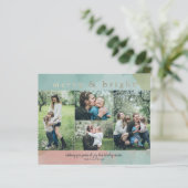 Budget Merry Bright Abstrakt Foto Urlaubskarte (Stehend Vorderseite)