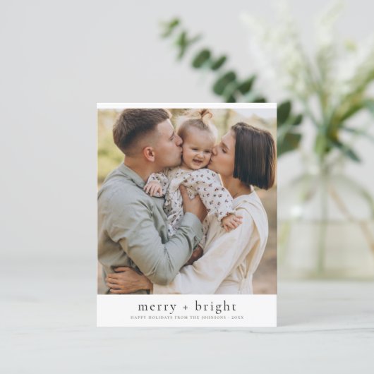Budget Merry & Bright Weihnachtsfeiertag Foto (Stehend Vorderseite)