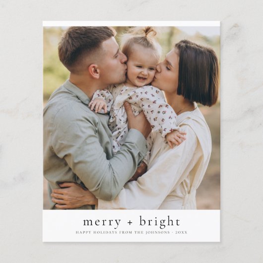 Budget Merry & Bright Weihnachtsfeiertag Foto (Vorderseite)