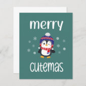 Budget Merry Cutemas Penguin Ferienkarte (Vorne/Hinten)