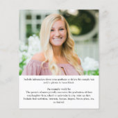 Budget Metallic Gold 5 Foto Graduate Ankündigung (Rückseite)