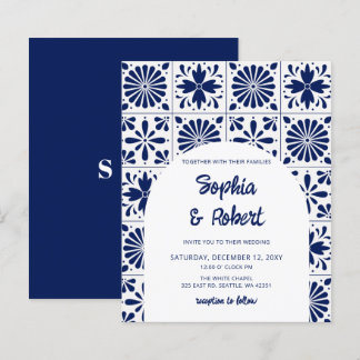 Budget mexikanisch Blue Talavera Tiles Wedding