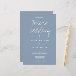 Budget Micro Wedding Dusty Blue Typografy