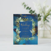 BUDGET Midnight Blue Gold Greenerity Wedding Einla (Stehend Vorderseite)