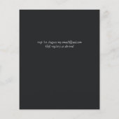 Budget Midnight Blue Leaf Wedding Ampersand (Rückseite)