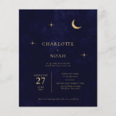 BUDGET Midnight Celestial Gold Moon Stars Hochzeit (Vorderseite)