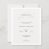 Budget Mimimal Beige QR-code Nothing Fancy Wedding (Vorderseite)