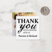 Budget Mini Foto Wedding Vielen Dank Mitteilungskarte (Vorderseite/Rückseite Beispiel)