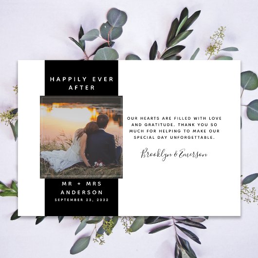 Budget Mini Foto Wedding Vielen Dank Mitteilungskarte