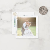 Budget MINI Größe 2 Fotos Weihnachtsjunge Mitteilungskarte (Vorderseite/Rückseite Beispiel)