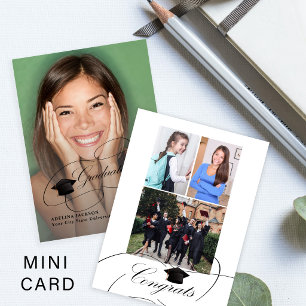 Budget MINI-GRÖßE 4-Foto-Abschlussankündigung Mitteilungskarte