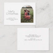 Budget MINI GRÖSSE Foto Weihnachtsfeiertag Mitteilungskarte (Vorne/Hinten)