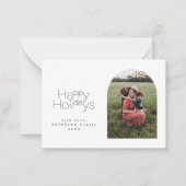 Budget MINI GRÖSSE Foto Winterferien Mitteilungskarte (Vorderseite)