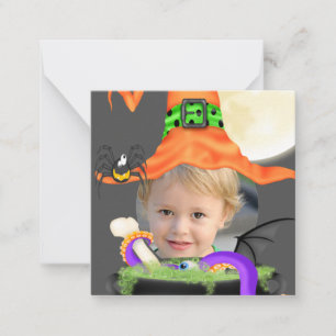BUDGET MINI Halloween-Hexen-Vorlage  Mitteilungskarte