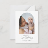 Budget MINI SIZE Foto Weihnachtsfeiertag Mitteilungskarte (Vorderseite)