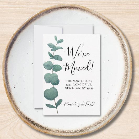 Budget Mini Wir haben Eukalyptus-Ankündigung versc Mitteilungskarte