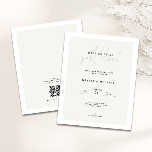 Budget Minimal Beige QR-Code Nichts Überflüssiges