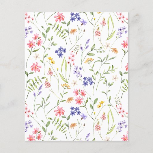 BUDGET Minimal Boho Chic Wildblume Garden Wedding (Rückseite)