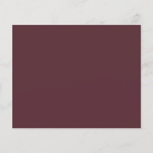 Budget Minimal Burgundy Script Hochzeitdatum Geret (Rückseite)