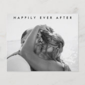 Budget Minimal Custom Foto Hochzeit Vielen Dank (Rückseite)