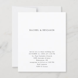 Budget Minimal einfache Schwarz-Weiß-Hochzeit