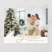 BUDGET Minimal Elegant Gold Frohe Weihnachten Foto