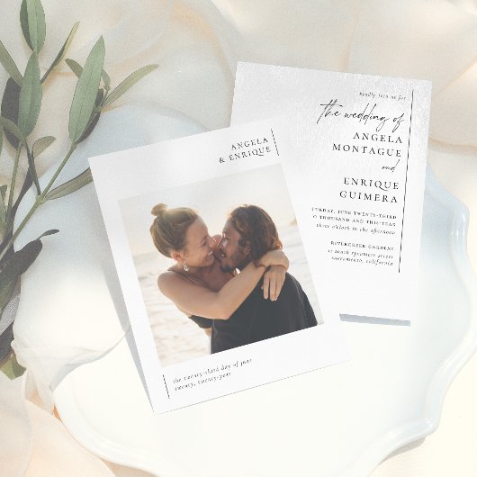 Budget Minimal Elegant Typografy Foto Hochzeit