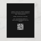 Budget Minimal Foto Arch QR Save the Date schwarz (Rückseite)