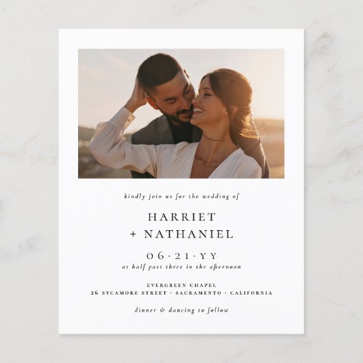 Budget Minimal Initials Boho Arch 2 Foto Hochzeit (Rückseite)