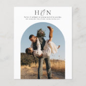 Budget Minimal Initials Boho Arch 2 Foto Hochzeit (Vorderseite)