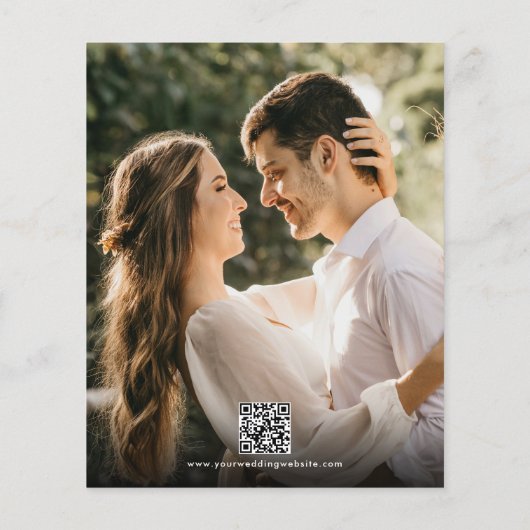 BUDGET Minimal Lovely Heart Foto QR Code Wedding (Rückseite)